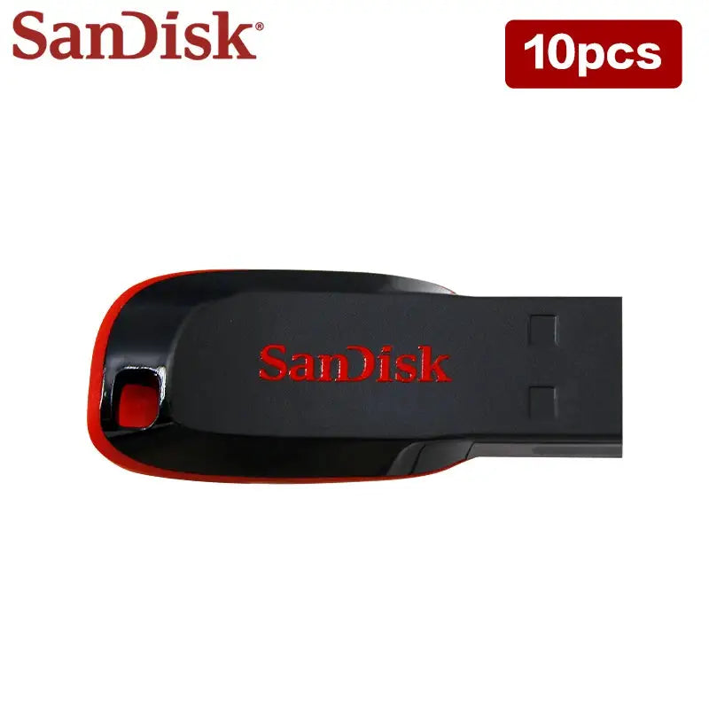 Wholesale SanDisk USB Flash Drive 10PCS 5PCS 16GB 32GB 64GB 128GB Pendrive USB 2.0 Memory Stick U Disk Pen Drive for Computer