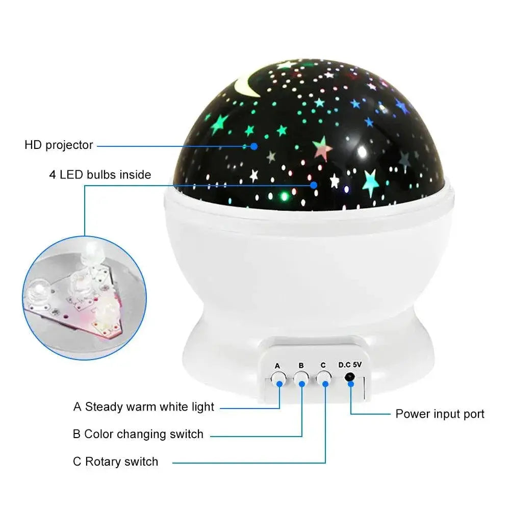 Celestial Night Light Projector Moon Lamp For Kids