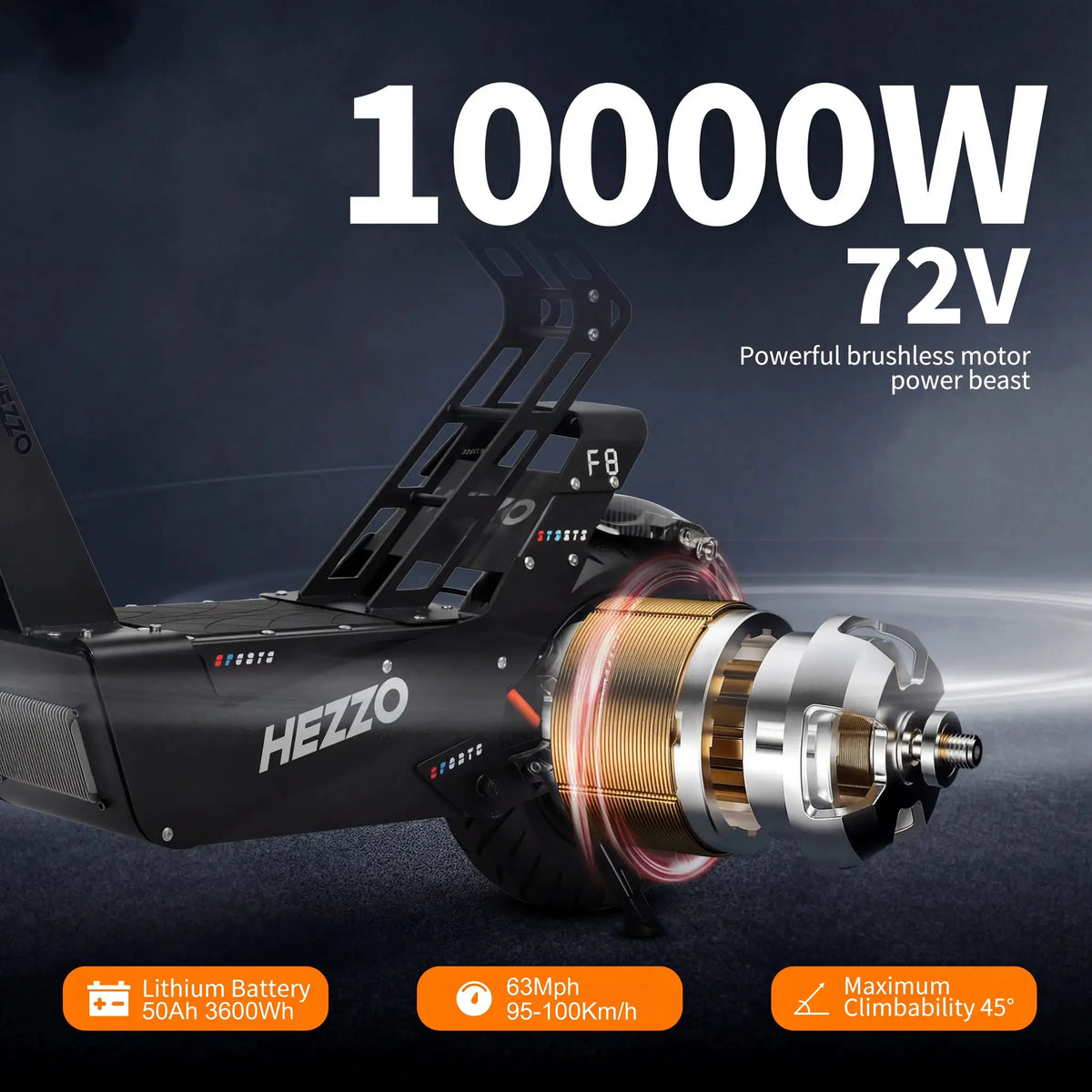 HEZZO Long Range Electric Scooter — product view 2
