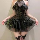 Gothic PU Dress for Women Nightlife Look