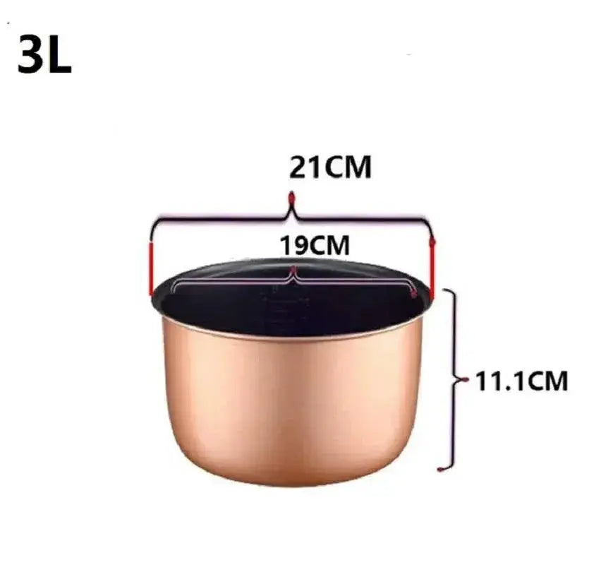 Gold Rice Cooker Pot 2L 3L 4L 5L Latest Technology