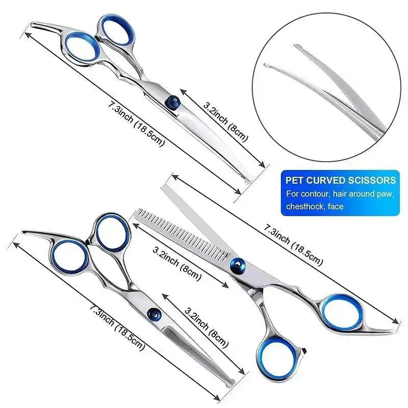 Safty Pet Grooming Scissors Professional Steel Dog Shears