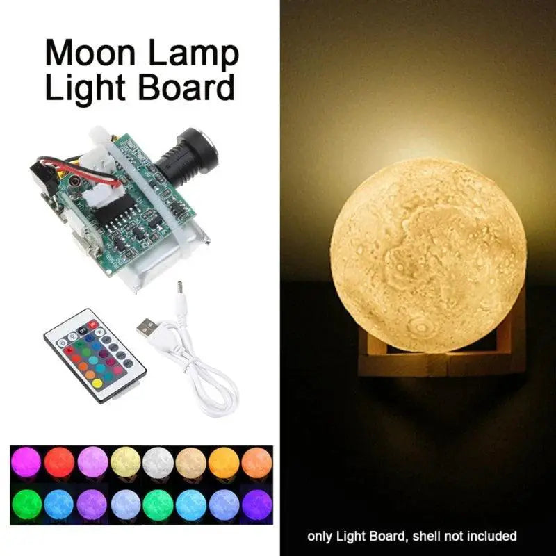 Rechargeable 3D Moonlamp With Remote Color Change Nightlight