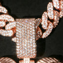Iced Goat Head Gold Pendant