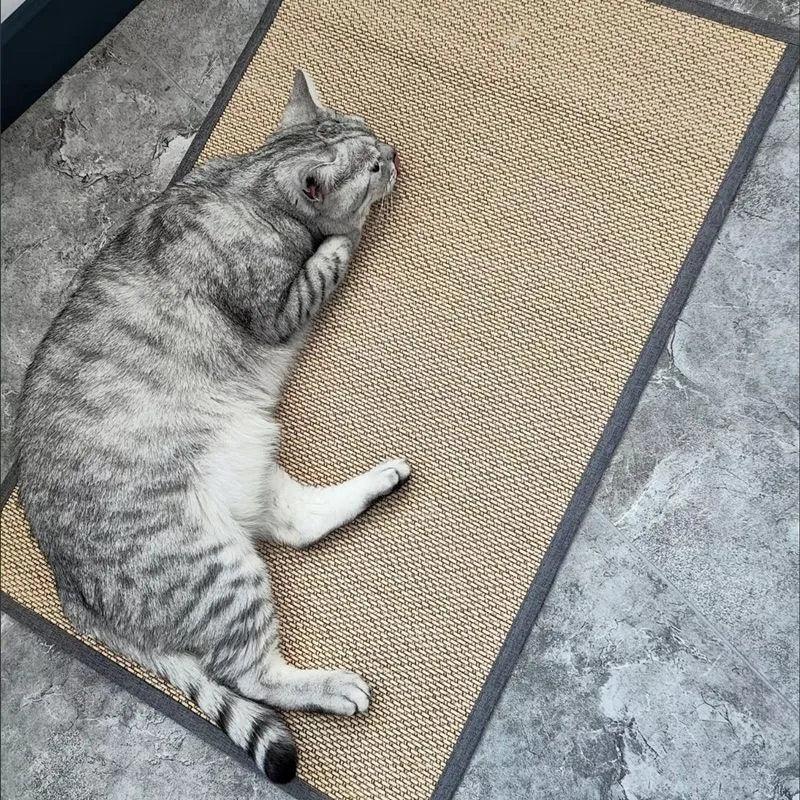 Bamboo Cat Scratcher Sofa Mats Furniture Protector Tree Toy