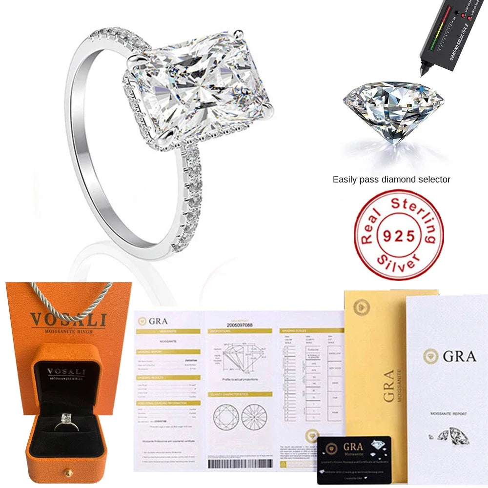 Moissanite Jewelry in Sterling Silver 925 sterling silver — product view 6