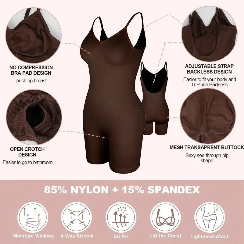 Seamless Backless Bodysuit Shapewear For Women Lift Smooth