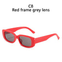 Trendy Vintage Rectangle Sunglasses for Women UV400 Shades