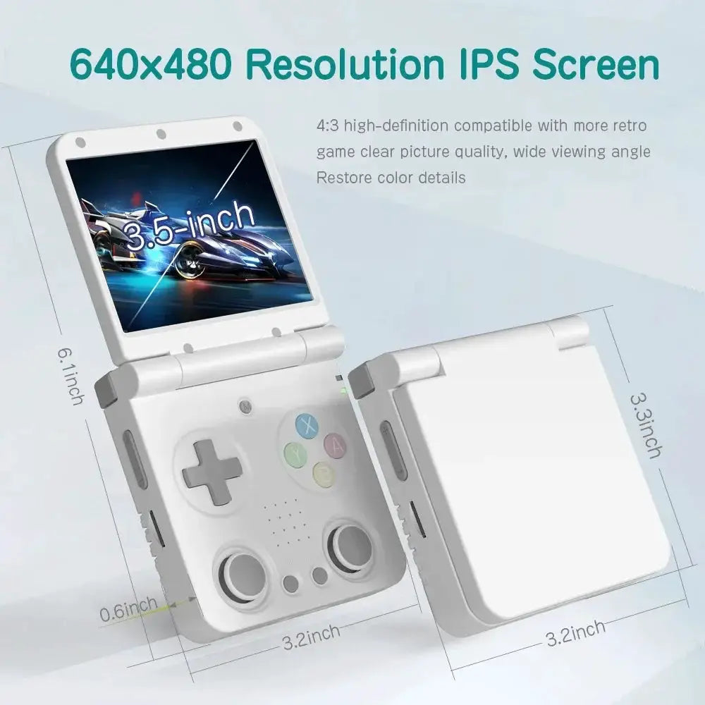 Miyoo Flip V2 Retro Handheld Console — Yellow 1 United States 64G(4K Games) — product view 3