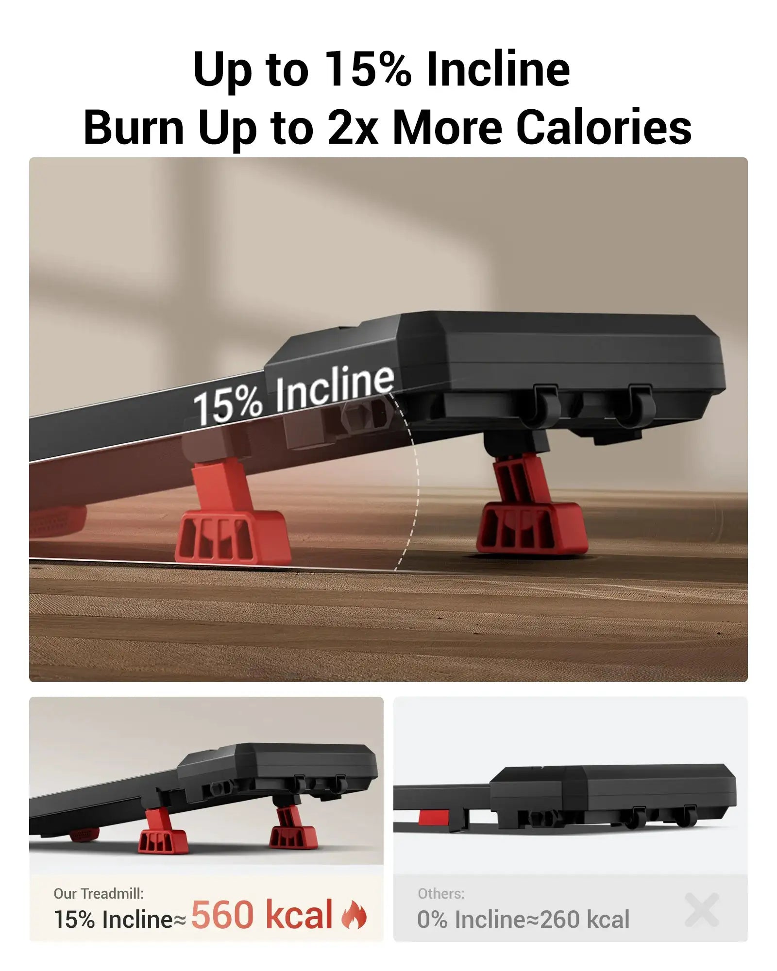 UMAY Foldable Walking Pad Treadmill, Under Desk Walking Machine for Home Office, Portable Compact Electric Treadmill with LED Display