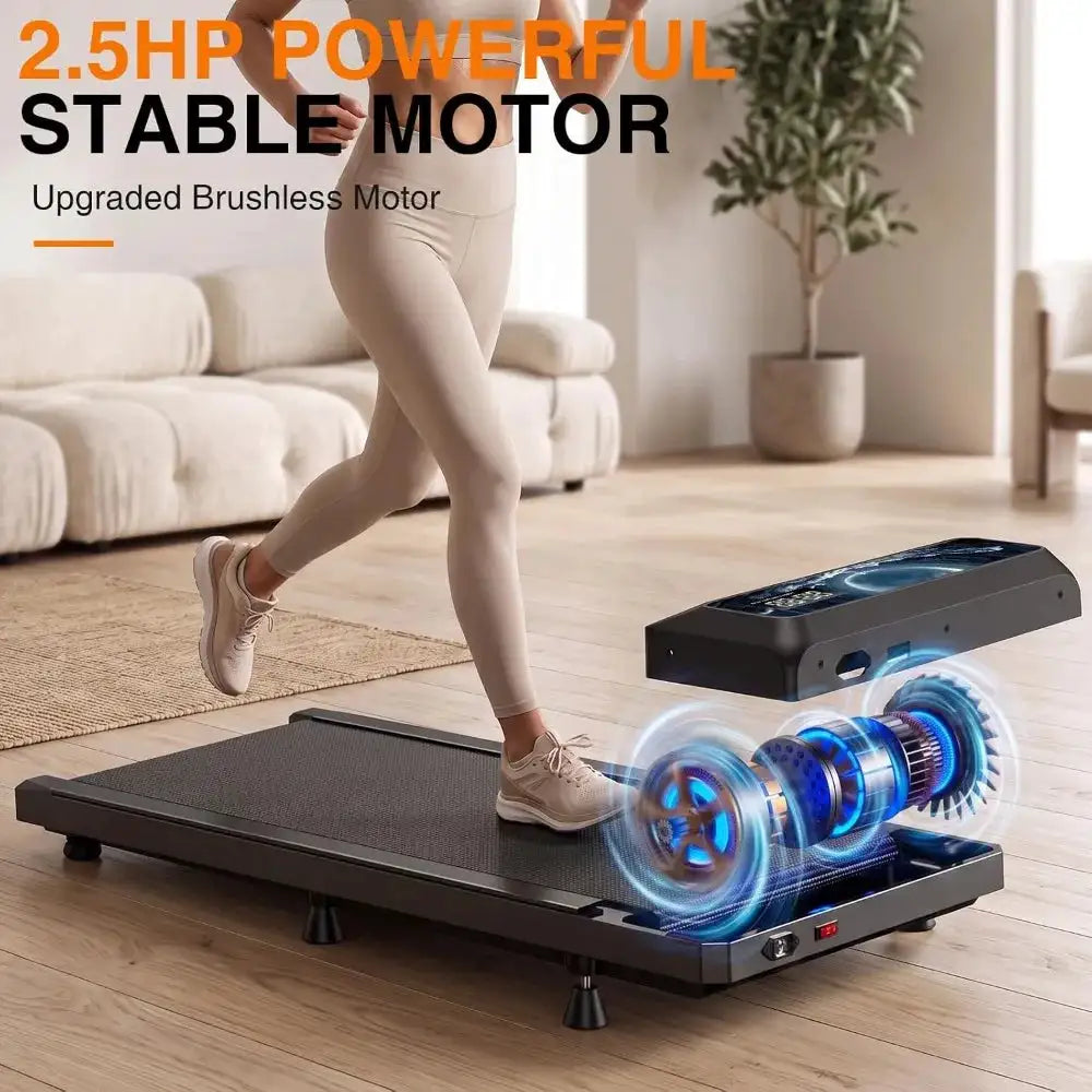 Walking With Incline Pad And Handle Bar, 2.5HP Low Noise Treadmill, 270lbs Capacity