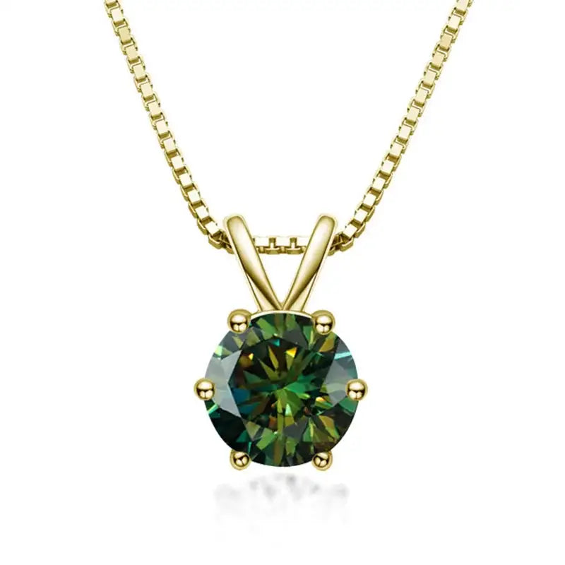 Moissanite Pendant Necklace in Sterling Silver Carat — product view 8