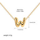 3D Bubble Initial A-Z Mini Necklace Gold Plated Jewelry Gift