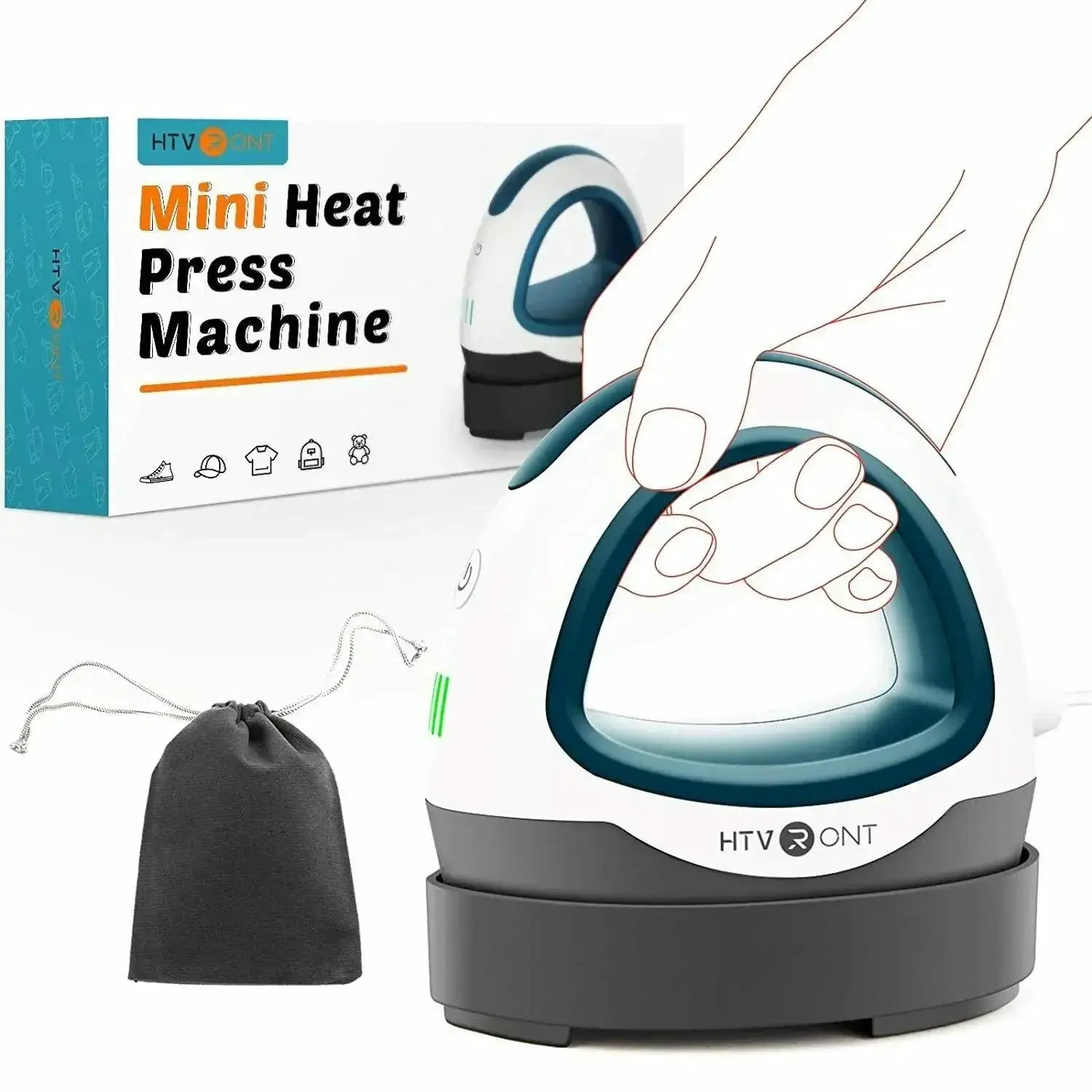 HTVRONT Portable Mini Heat Press for HTV Transfers
