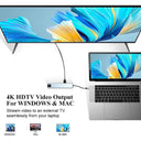 Type C 8 In1 USB C Hub HDMI 4K Adapter for Macbook