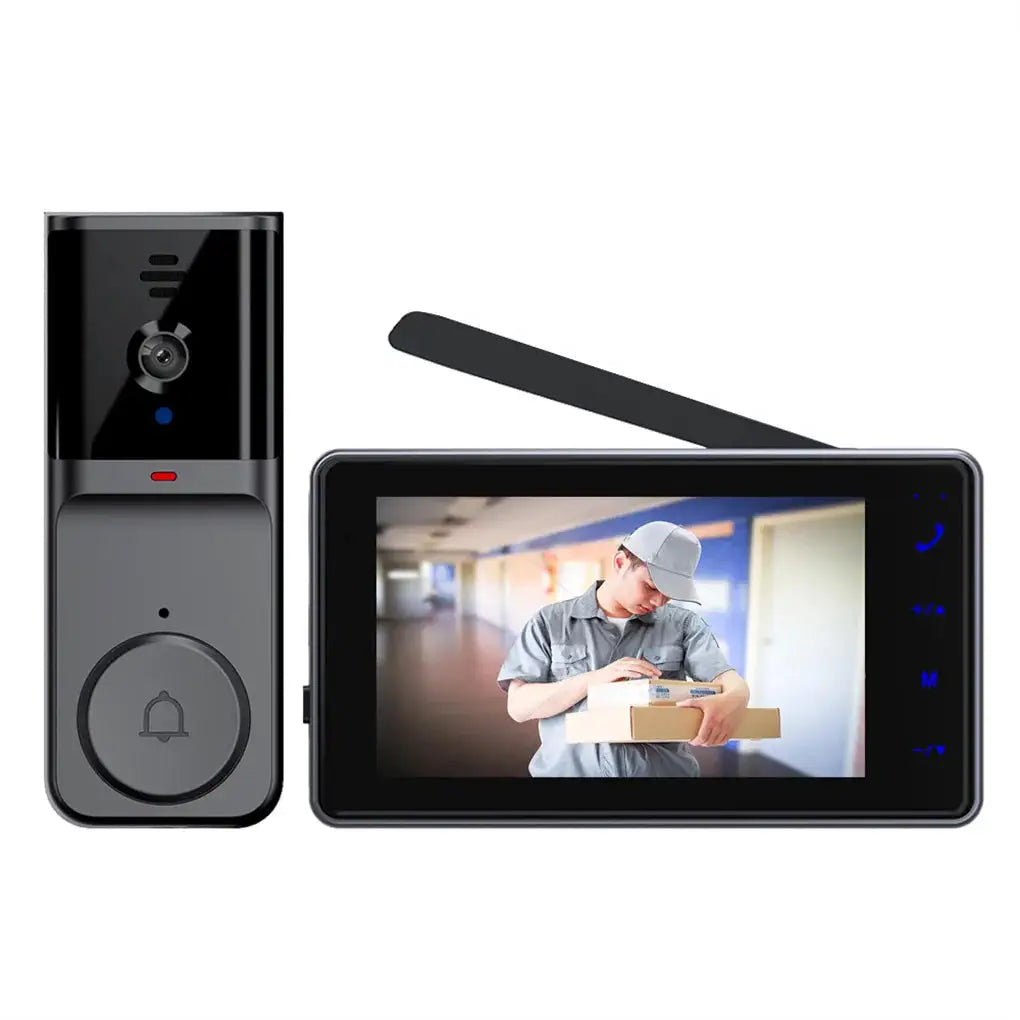 M16A Wireless Video Doorbell 4.3inch Waterproof 1080P 2.4G Video Camera IPS Screen Infrared Night Vision Doorbell