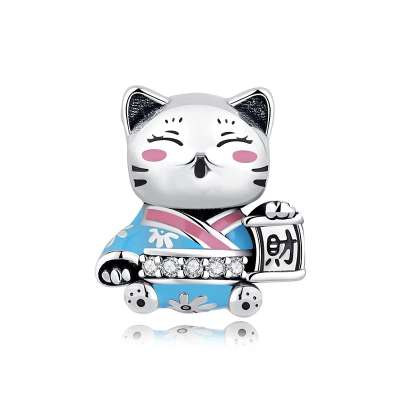 Sterling Silver Charm Maneki Neko