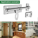 4 Inch Stainless Barrel Bolt Lock - Keyed Security