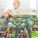 Kids Road Map Carpet - Parking Lot Traffic Playmat