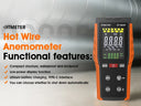 HoldPeak Hot Wire Anemometer Wind Speed Air Volume CFM/CMM Type-C