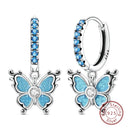 Sterling Silver Colorful Butterfly Dragonfly
