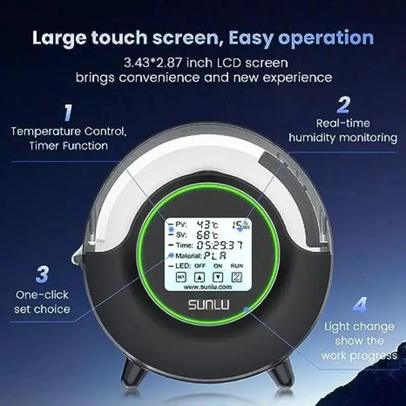 Sunlu S2 Filament Dryer With Precision Heating For 3D Prints