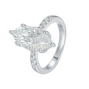 Green Moissanite Ring in Sterling Silver