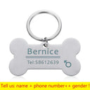 Personalized Pet ID Tag: Stylish Bone Engraved Pendant