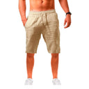 New Men's Cotton Linen Shorts Pants Summer Breathable Trousers