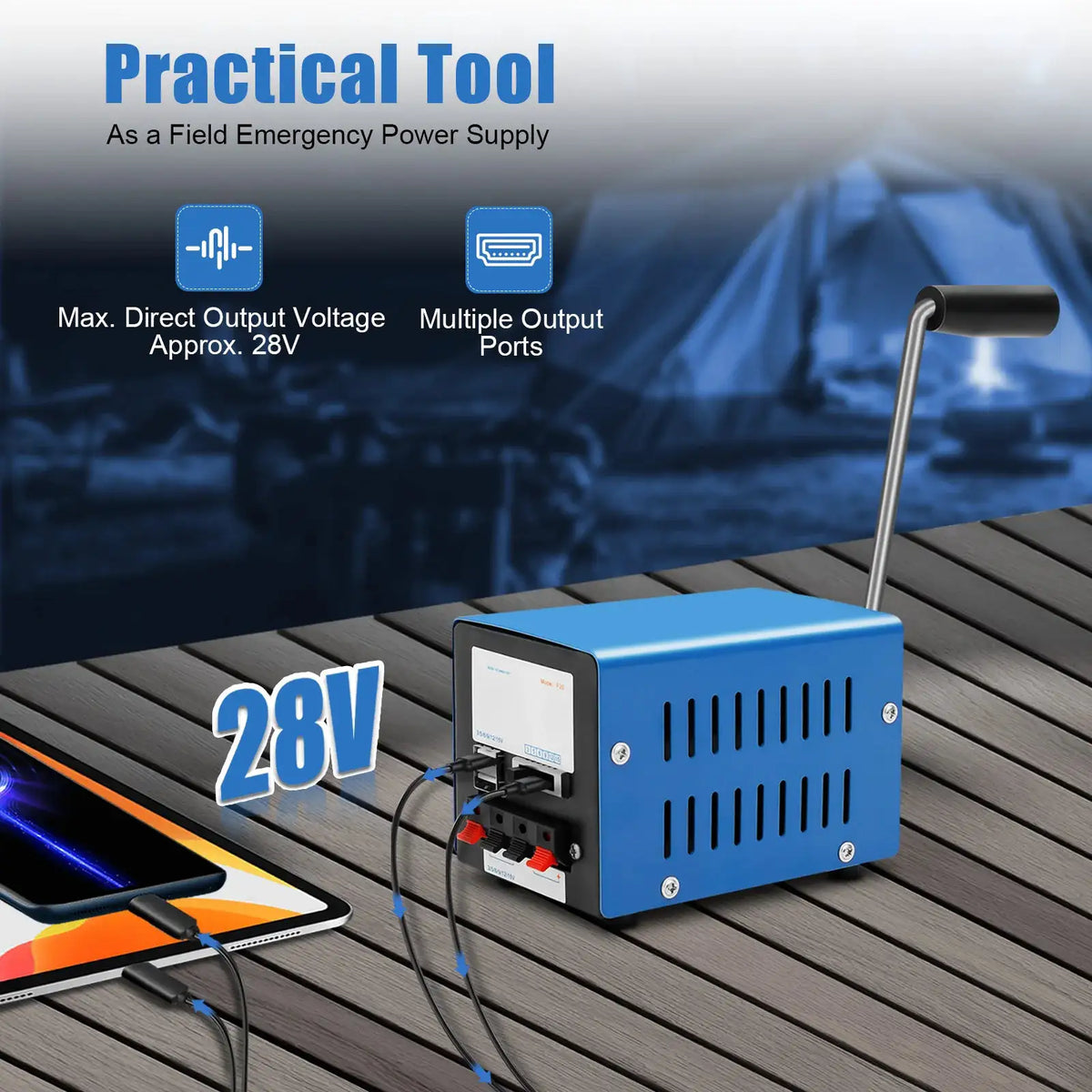 Emergency Hand Crank Power Bank — product view 3