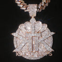 Gold Rose Gold Paved Hip Hop Pendant
