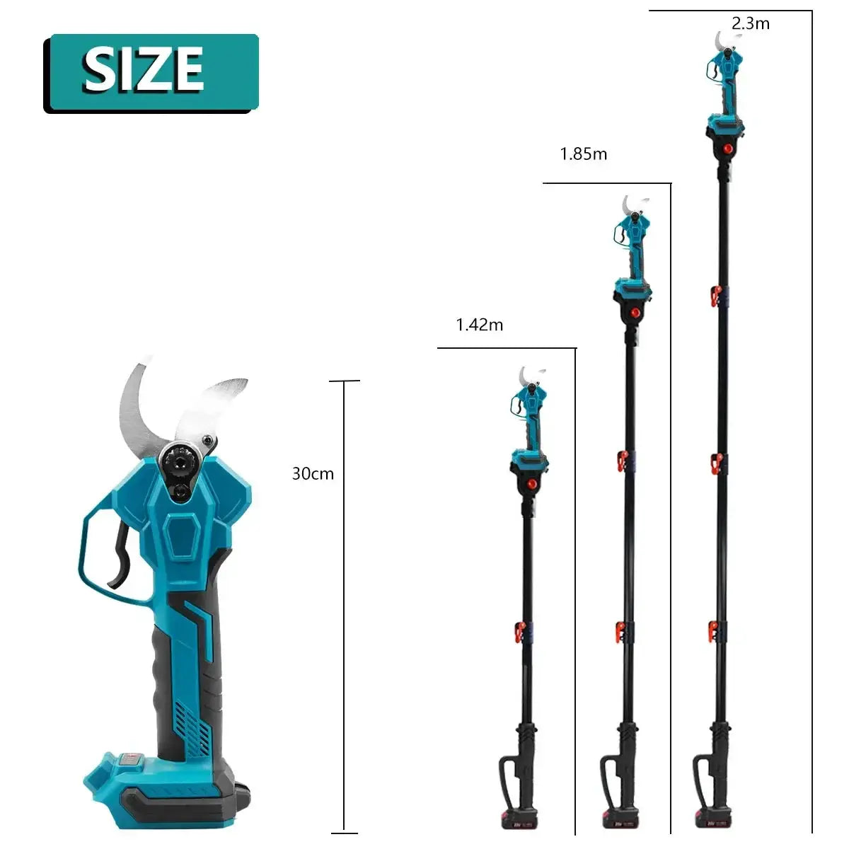 Cordless Brushless Electric Pruning Shears Extension Pole