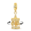 Sparkling Gold Plated Camera Charm