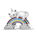 Cat Collection Silver Charm Bead