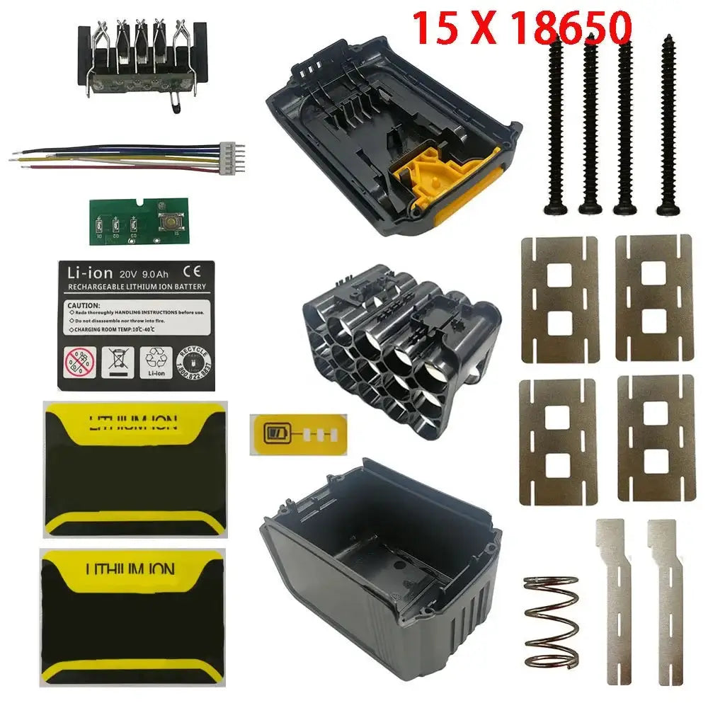 DCB200 Li Ion Battery Plastic Case PCB Protection Box Shell