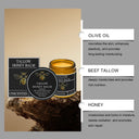 Beef Tallow Facial Moisturizer With Honey Balm Organic Grass Fed Whipped Cream
