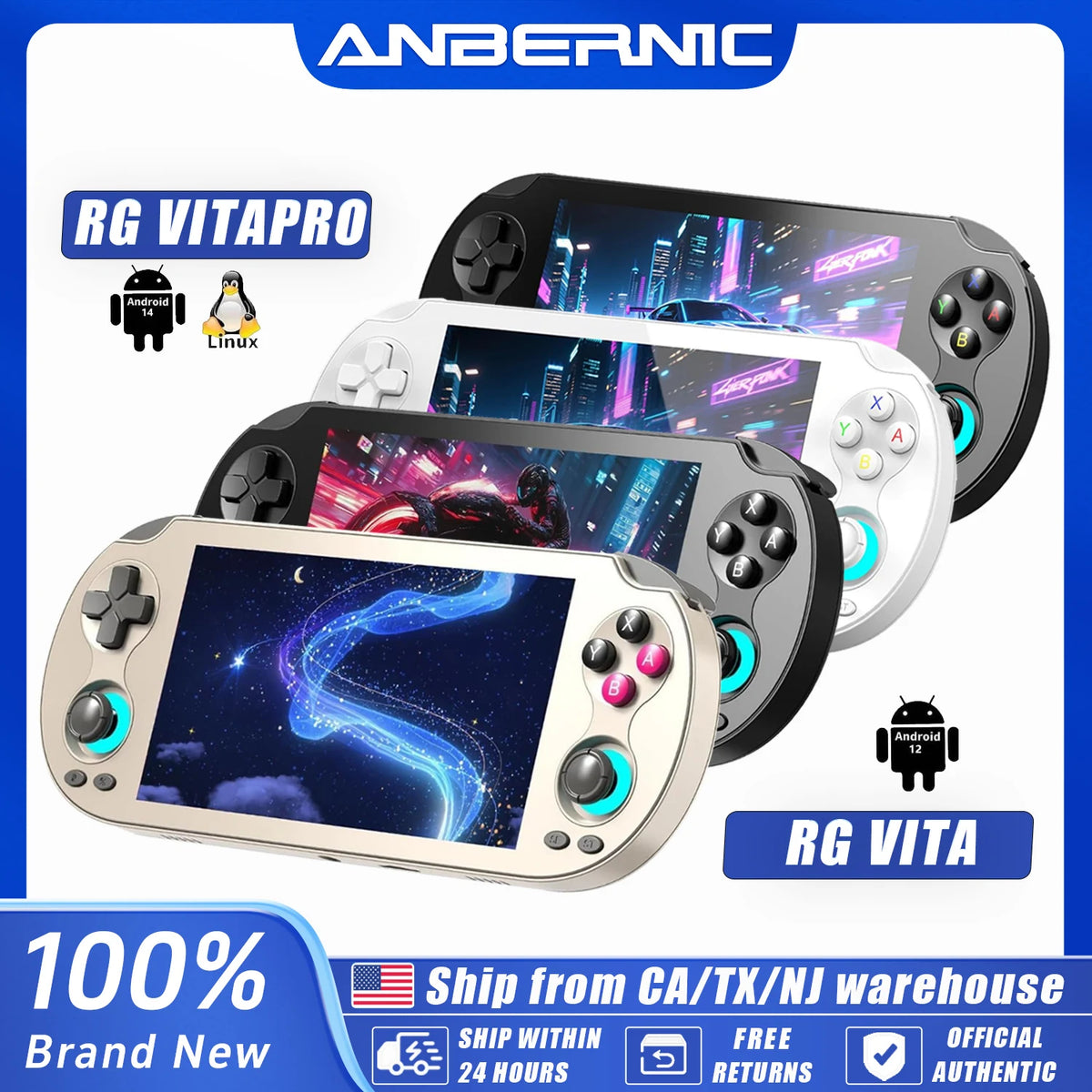 Anbernic RG VITA/RG VITA Pro Handheld Game Console Android Retro — product view 1