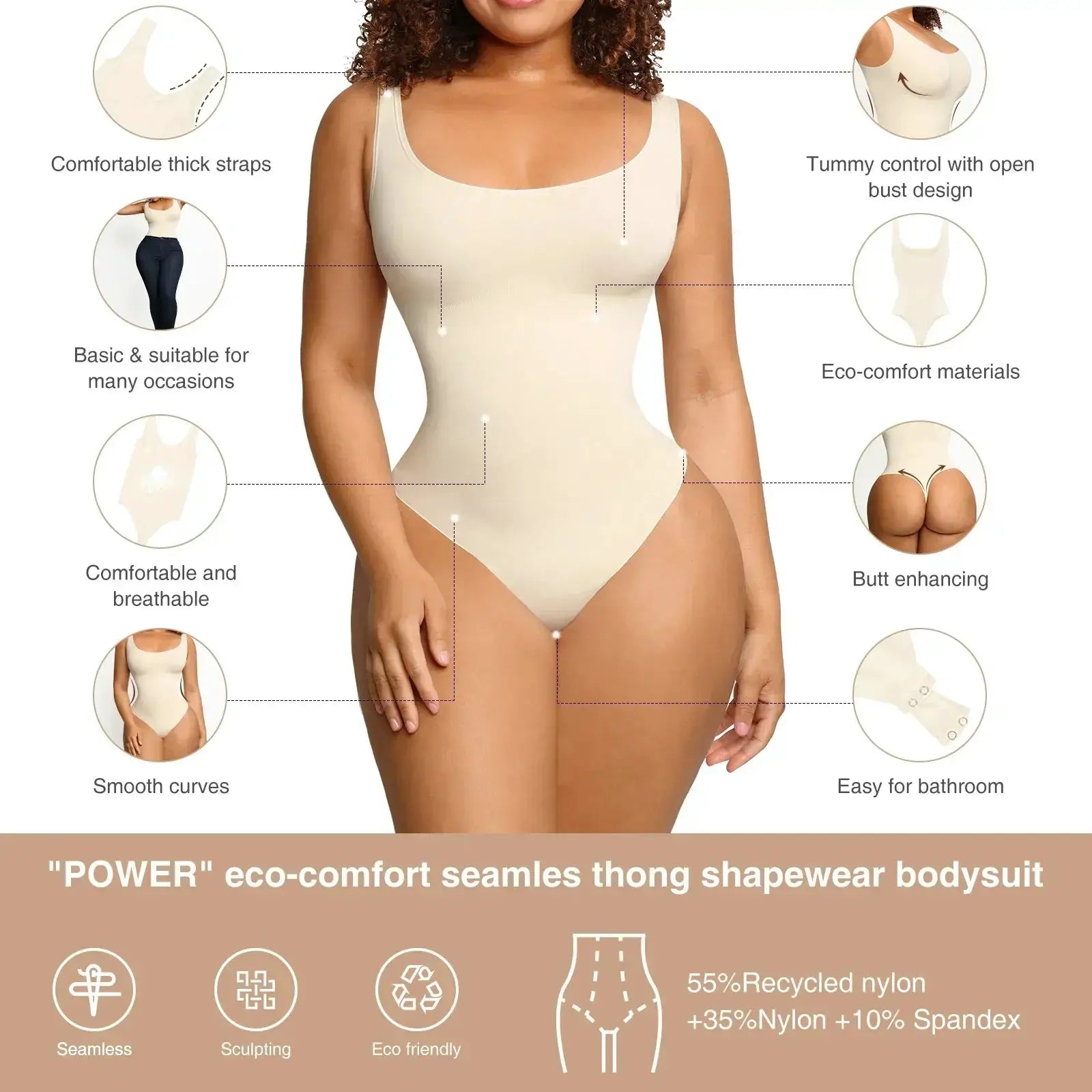Womens Full Body Shaper Tummy Control Bodysuit Butt Lifter