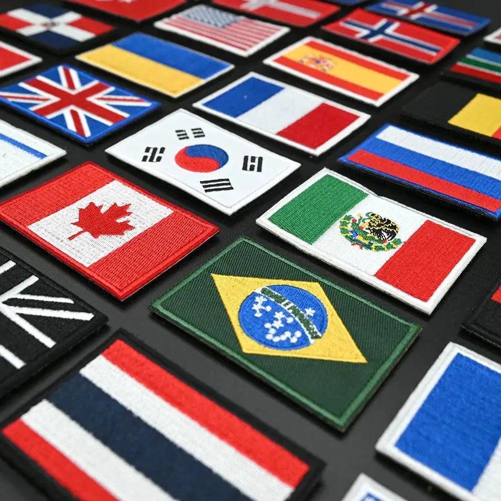 Embroidered Flag Patches For Custom Military Backpack Gear