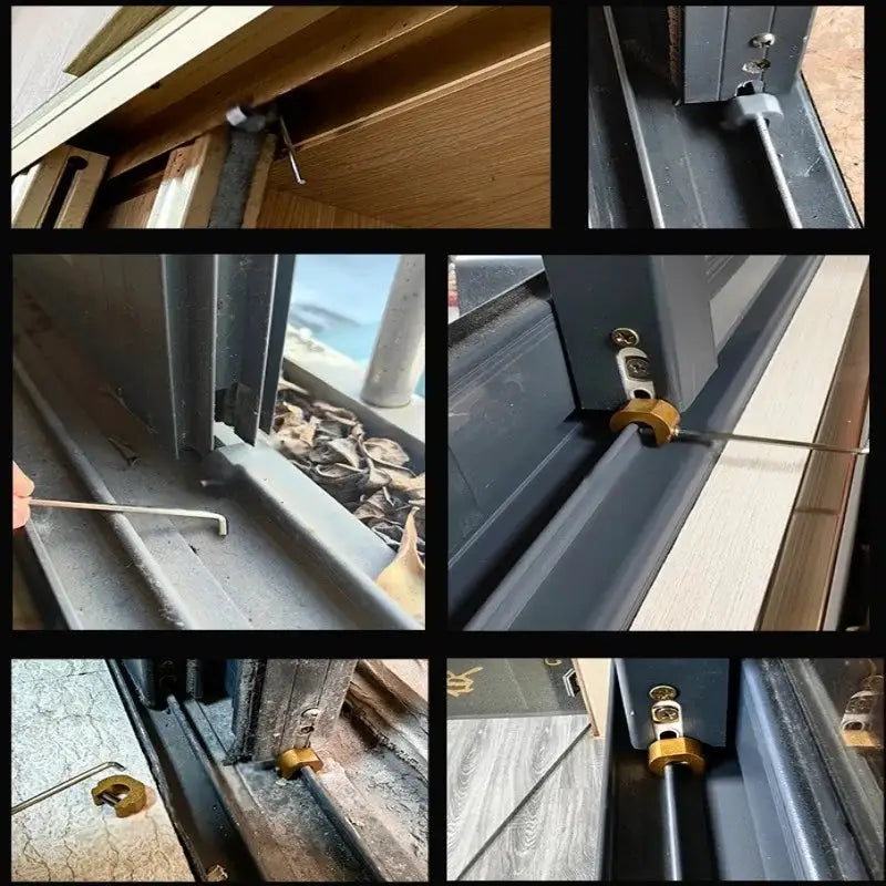 New 3/5/10pcs Aluminum Alloy Window Lock Stopper Sliding Door Window Limiter Sliding Sash Stopper Anti-theft Child Safety Locks
