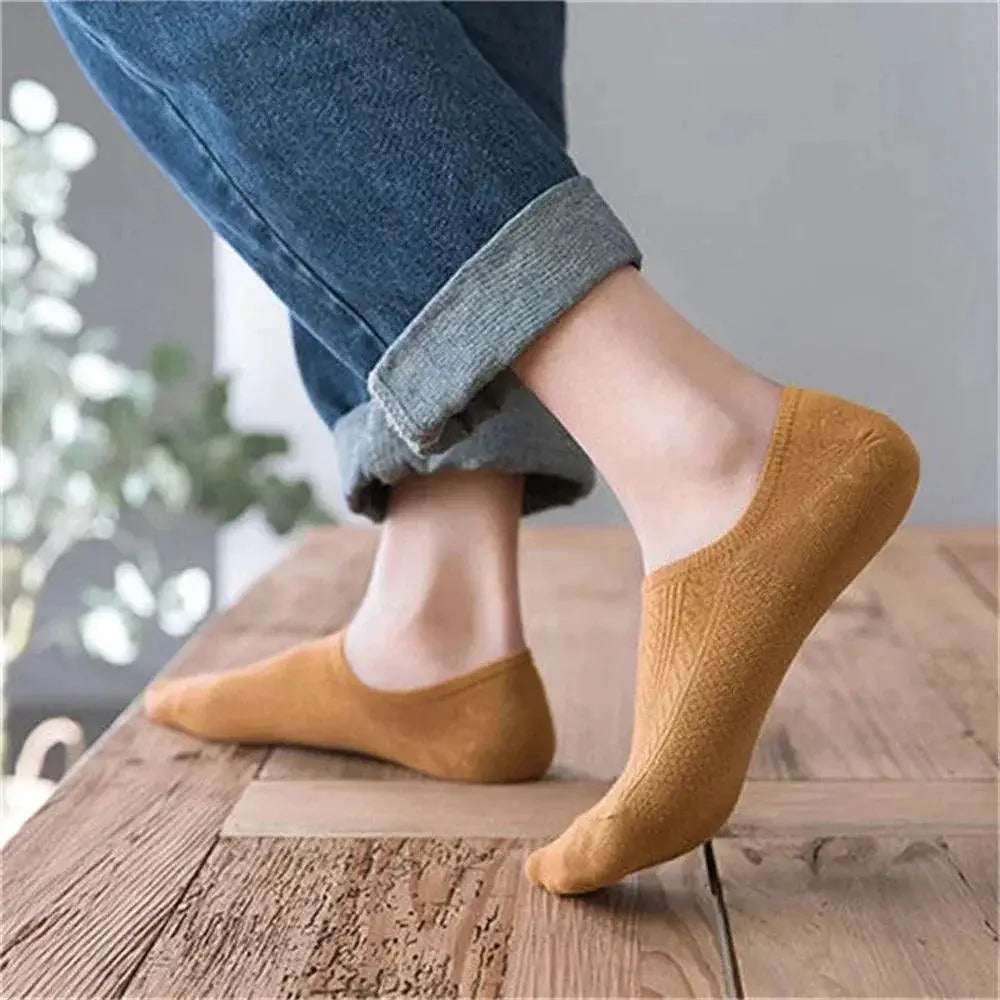 Mens Summer Ready Cotton Invisible Boat Socks 10 Pairs