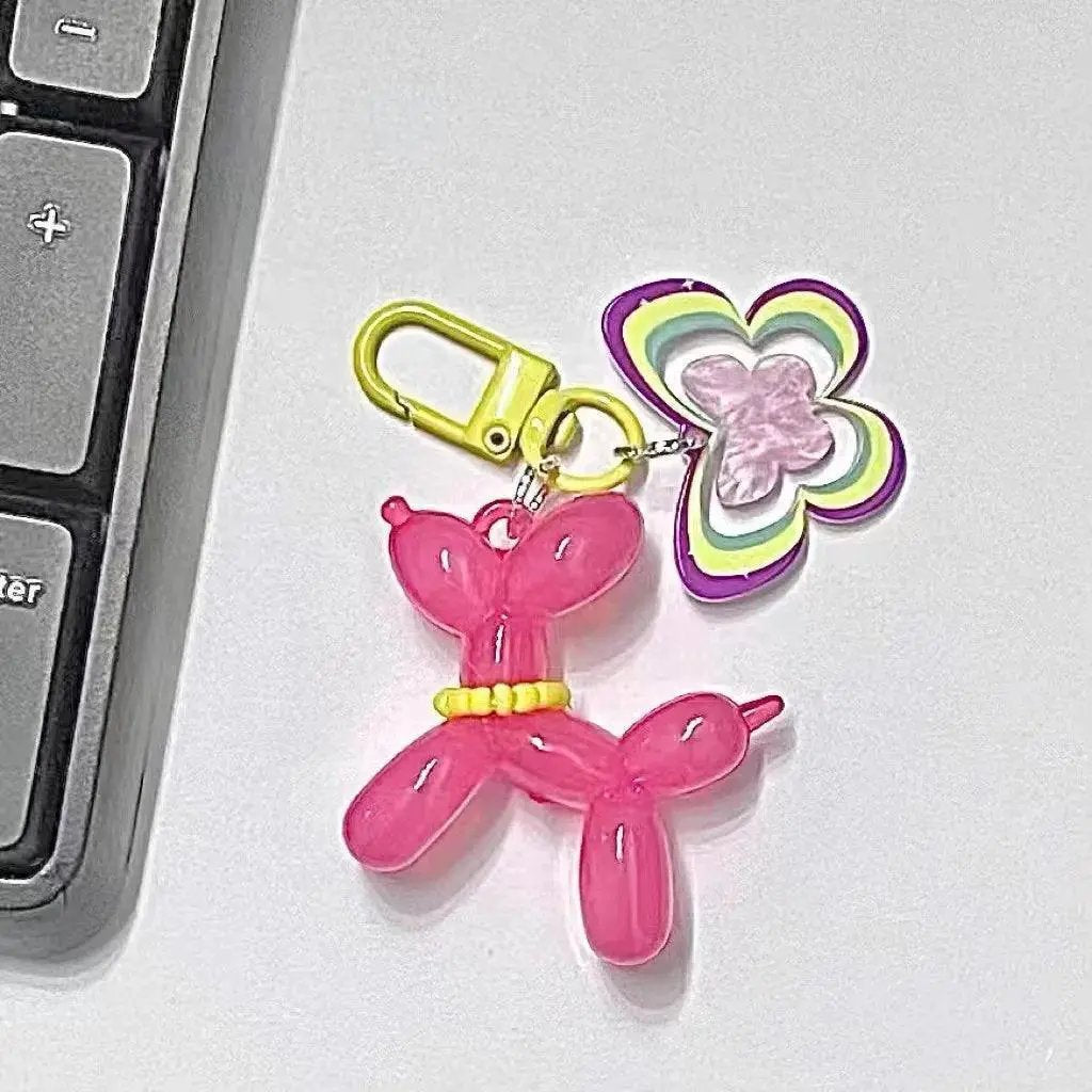 Sweet Balloon Dog Keychain Set for Girls and Teens