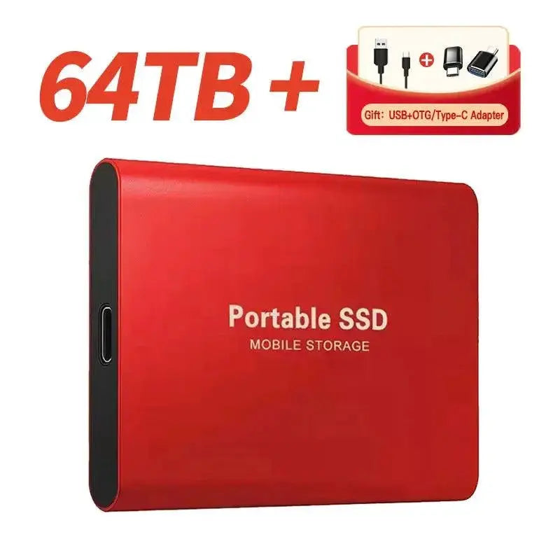 Fast External SSD for Pro On-The-Go — Black 64TB
