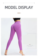 Nude Yoga Pants for Women High Waist Seamless Hip Lifting Fitness Design