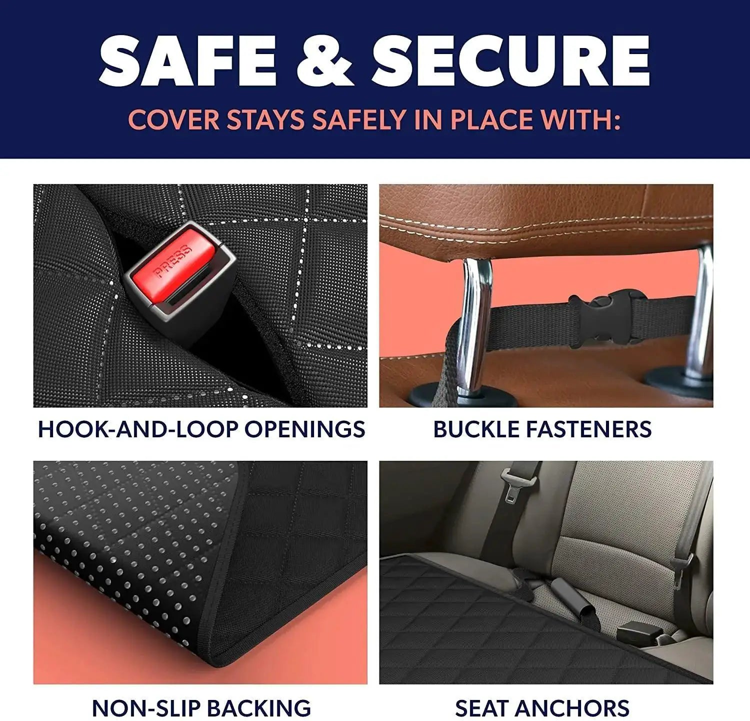 Waterproof Dog Car Seat Cover and Pet Carrier Mat Protector