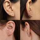 Moissanite Earrings in Sterling Silver