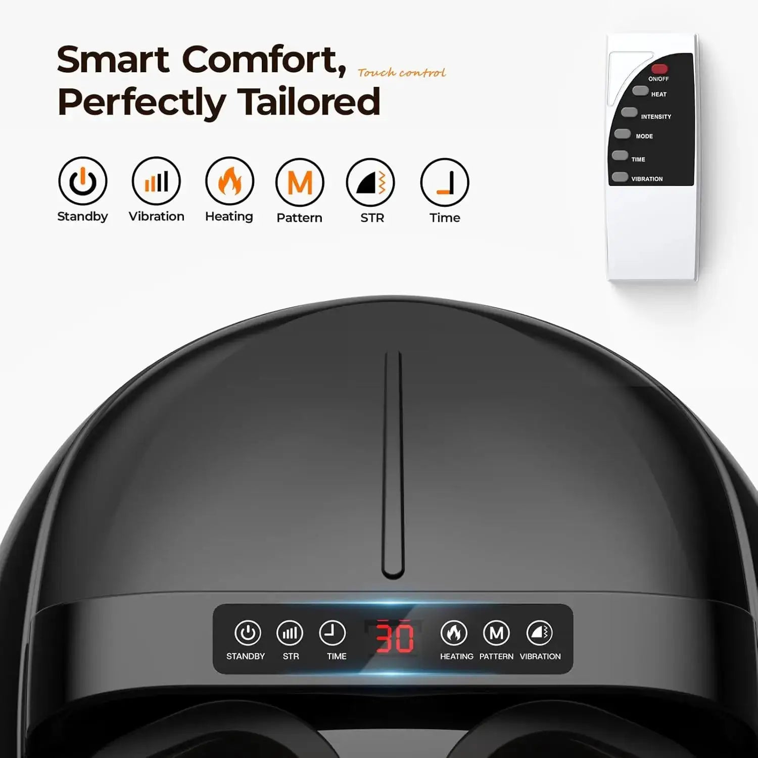 Shiatsu Foot Massager Machine with Deep Kneading Heat Fully Wrapped Air Pressure Tool 9 Levels 5 Massage Modes Fatigue Relief