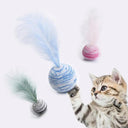 Cat Feather Interactive Toy: Rainbow Colors, Durable Fun