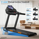 Sixteen Percent Incline Treadmill For Small Home Gym Black