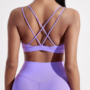 Breathable Cross Fitness Bra Nylon Spandex Top